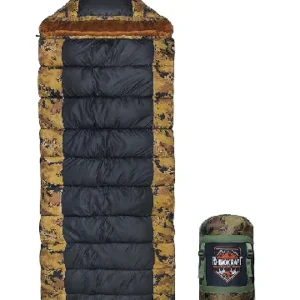 RhinoKraft -10 Degree Sleeping Bag for Adult | Soft Fur Lining | Extra Large Size | 2.4 Kg Weight | Soft and Warm Sleeping Bag for Adventure | Camping, Trekking and Outdoor Activity RK-PYRAMID