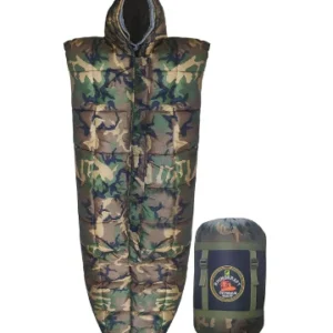 RhinoKraft Warriors Navy Blue Sleeping Bag ! Detachable Inner Liner ! 6 Layers ! Extra Large Size for Temp -20c ! 6.5 Ft RK-WARRIORS-JUNGLE